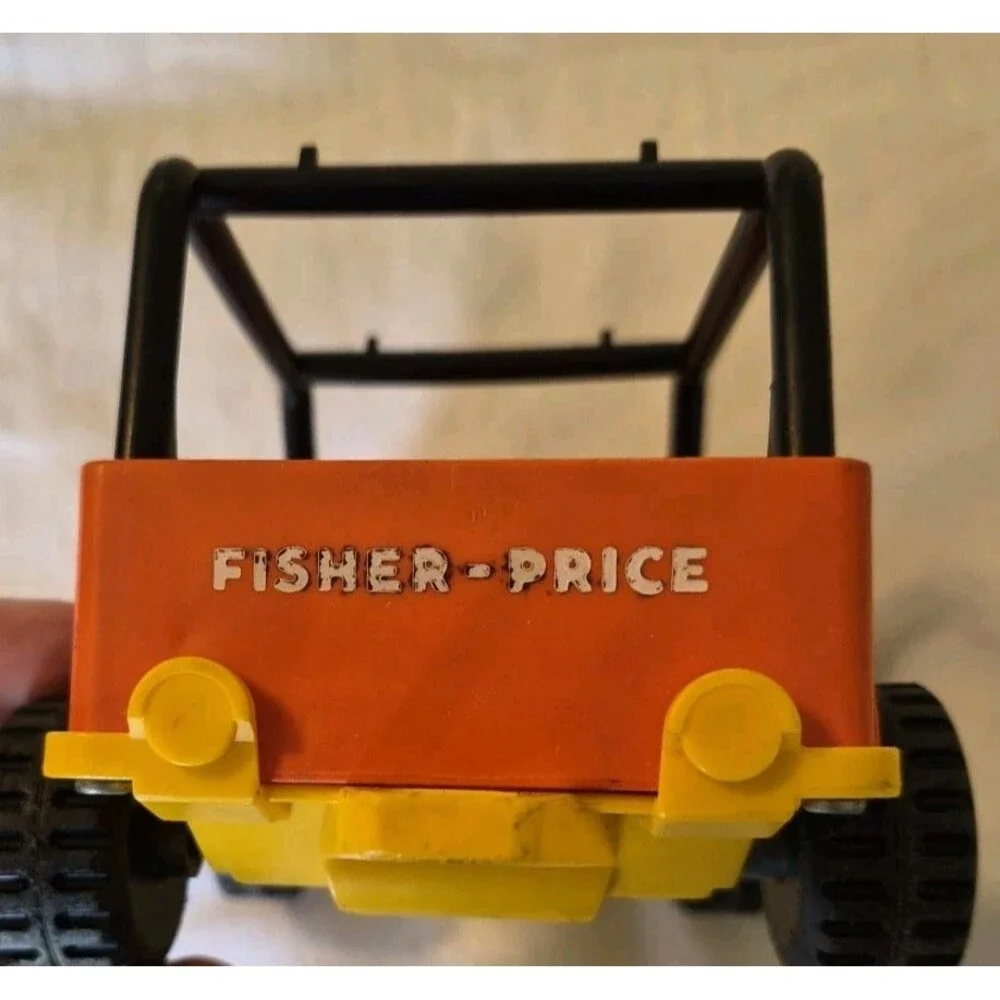 Vintage 1977 Fisher Price Adventure People Northwoods Trailblazer Jeep Orange